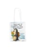 Mr. & Mrs. Panda Tote Bag Pinguin Pommestüte Design mit Spruch in Weiß