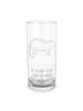 Mr. & Mrs. Panda Wasserglas Nasenbär mit Spruch in Transparent