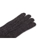 CASH-MERE.CH Bio Handschuhe mit Zopfmuster in Anthrazit