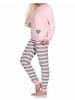 NORMANN Frottee Schlafanzug Bündchen - 77698 in rosa