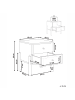 Beliani Nachttisch COLLINS in Braun - (W) 40 x (H) 50 x (L) 40 cm