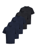 Jack & Jones T-Shirt Organic Relaxed in Schwarz / dunkelblau