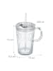 relaxdays 2 x Trinkgläser in Transparent - 450 ml