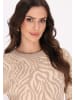 faina Damen Pullover in Beige Wollweiss