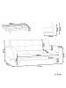 Beliani 3-Sitzer Sofa FLORLI in Grün/Heller Holzfarbton - (W) 214 x (H) 82 x (L) 85 cm