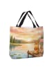 Mr. & Mrs. Panda Schultertasche Otter See Pommes Design ohne Spruch in Weiß