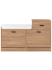 Beliani Schuhschrank DUBBO in Braun/Weiß - (W) 92 x (H) 57 x (L) 30 cm
