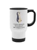 Mr. & Mrs. Panda thermosbecher Pinguin mHerzieren mit Spruch in Weiß