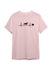 PAULGOS Kinder T-Shirt, Herzschlag mit Pferd in Rosa