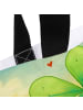 Mr. & Mrs. Panda Strandtasche Blume Kleeblatt Design ohne Spruch in Weiß