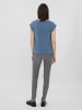 Vero Moda Basic Stretch T-Shirt V-Neck VMFILLI in Blau