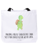 Mr. & Mrs. Panda Tasche Schildkröte Wanderer mit Spruch in Weiß