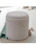 FineBuy Hocker und Sitzsäcke in Beige / Stoff / 40x40x45