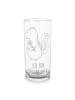 Mr. & Mrs. Panda Wasserglas Stinktier Blume mit Spruch in Transparent
