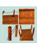 relaxdays Gartenbrücke in Orange - (B)150 x (H)55 x (T)67 cm