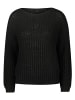 Zero  Grobstrickpullover mit U-Boot Ausschnitt in Black Beauty