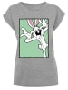 F4NT4STIC T-Shirt Looney Tunes Bugs Bunny Funny Face in grau meliert