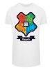 F4NT4STIC Long Cut T-Shirt Harry Potter Hogwarts Junior Crest in weiß