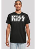 F4NT4STIC T-Shirt Kiss Rock Band Vintage Logo in schwarz