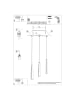 Nice Lamps Pendelleuchte NEBULA 3L Schwarz H 23
