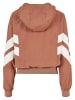 Urban Classics Urban Classics Damen Ladies Crinkle Batwing Jacket in terracotta/whitesand