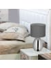 relaxdays 2 x Nachttischlampe in Silber - (H)33,5 x Ø 18 cm