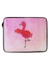 Mr. & Mrs. Panda Laptop Tasche Flamingo Yoga ohne Spruch in Aquarell Pink