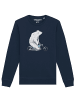 wat? Apparel Sweatshirt Bär auf Bike in Dunkelblau
