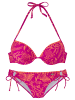 Venice Beach Push-Up-Bikini in orange-pink bedruckt