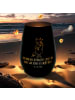Mr. & Mrs. Panda Windlicht Glas Fuchs Lord mit Spruch in Schwarz