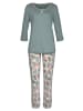LASCANA Pyjama in jadegrün-bedruckt