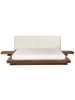 Beliani 6-tlg Doppelbett ZEN in Braun/Weiß
