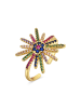 Luxenter Ring Daob mit 18 Karat  verstellbar Gelbgold-Daob multicolored