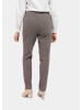 GOLDNER Kurzgröße:  Angenehm weiche Flanell-Hose ANNA in taupe