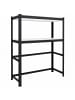 relaxdays Waschmaschinenregal in Schwarz - (B)130 x (H)180 x (T)60 cm