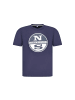 North Sails Blaues Baumwoll-T-Shirt