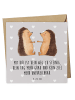 Mr. & Mrs. Panda Deluxe Karte Igel Liebe mit Spruch in Grau Pastell