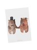 Mr. & Mrs. Panda Postkarte Bär Heirat ohne Spruch in Weiß