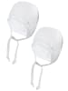 TupTam Unisex Baby Erstlingsmütze zum Binden 2er Pack in grau Modell 1