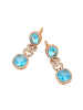 faina Women Dangle Earrings in Rose Gold Turquoise