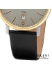 Regent Analog-Armbanduhr Regent Lederarmband schwarz mittel (ca. 39mm)