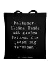 Mr. & Mrs. Panda Jutebeutel Spruch Malteser Herz mit Spruch in Schwarz