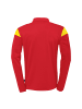 uhlsport  1/4 ZIP TOP Squad 27 Kids in rot/limonengelb
