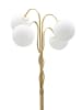 Mauro Ferretti Goldene Stehlampe aus Metall mit 4 Glaskugeln, Ø 54 x 176 cm
