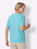 Sieh an! Kurzarmshirt in aquamarin-jeansblau