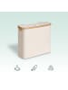 relaxdays Toilettenpapier Aufbewahrung in Beige - (B)43 x (H)38 x (T)17 cm