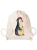 Mr. & Mrs. Panda Tasche Pinguin Blumen ohne Spruch in Creme