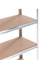 Beliani Ablageregal XITTA in Silber/Braun - (W) 75 x (H) 150 x (L) 30 cm