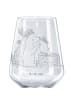 Mr. & Mrs. Panda Glas Rotwein Igel Federschmuck ohne Spruch in Transparent