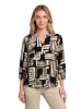 BETTY & CO Schlupfbluse mit Print in Schwarz/Weiß